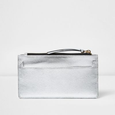 Silver panel foldout purse